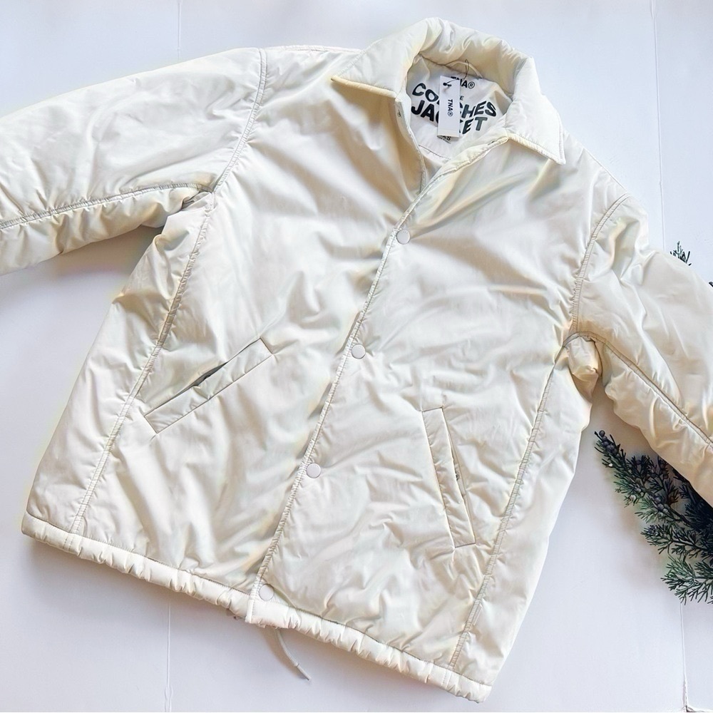 NEW Aritzia Tna Coaches Jacket Limited Edition Matte Pearl XXS - Picture 2 of 11